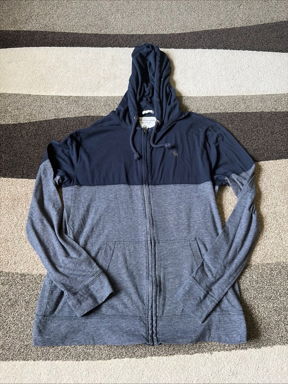 Abercrombie & Fitch Navy Zip-Up Hoodie